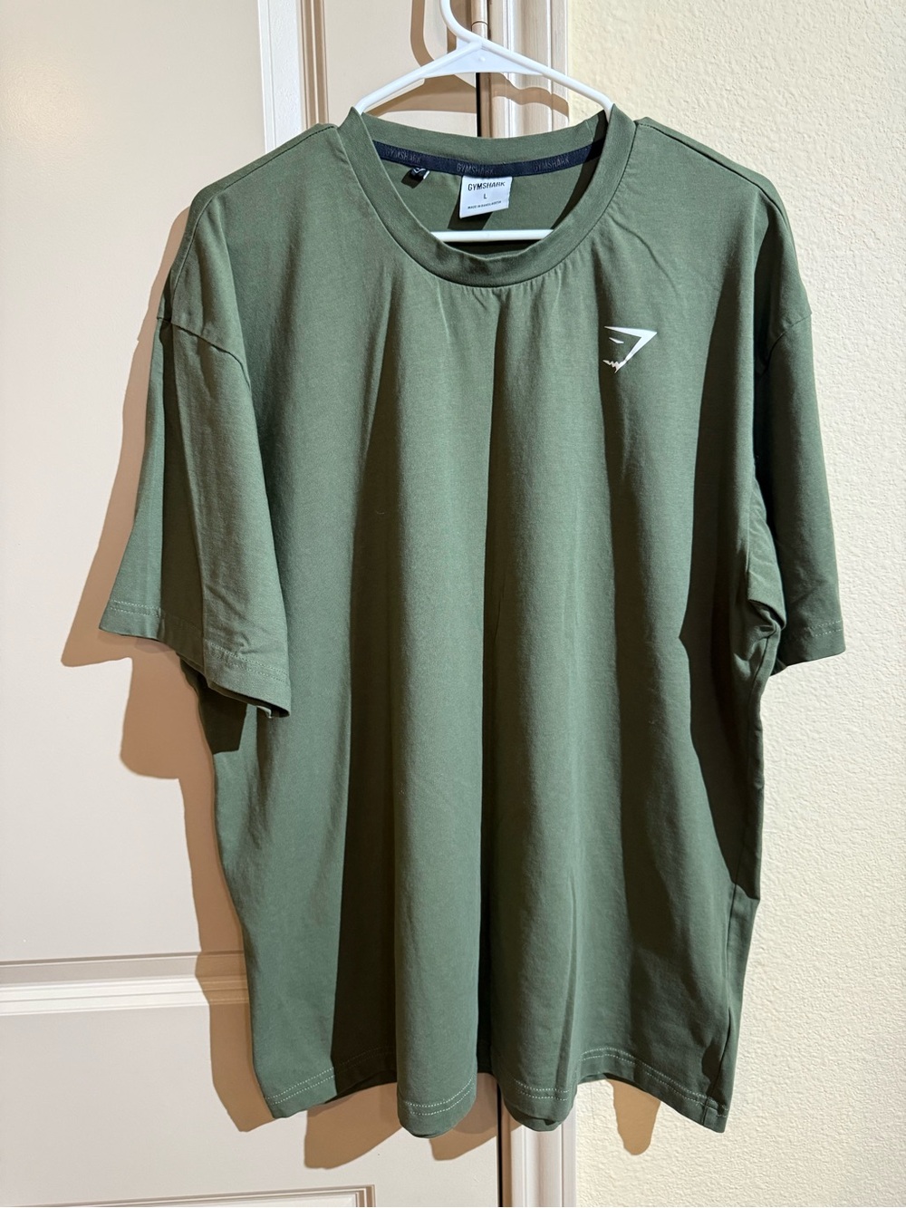 Gymshark Olive Green Short Sleeve Logo Tee